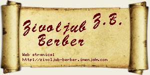 Živoljub Berber vizit kartica